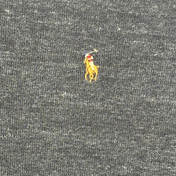 POLO Ralph Lauren Sweater Mens‎ Medium Estate Rib 1/4 Quarter Zip Pullover Gray - Picture 4 of 10